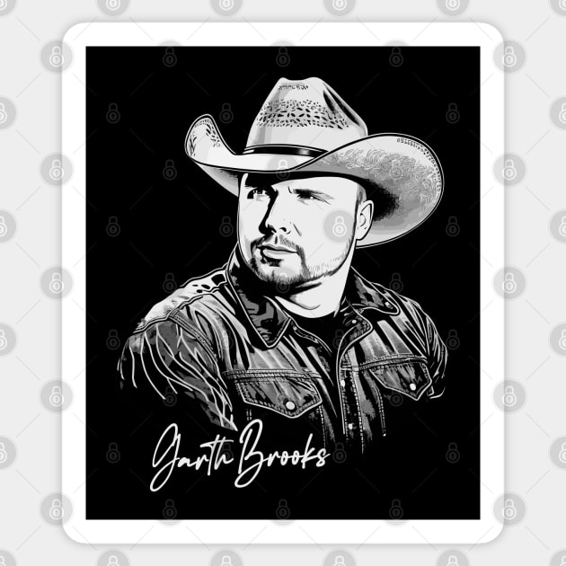 Garth Brooks // 90s Retro Fan Artwork Sticker by DankFutura